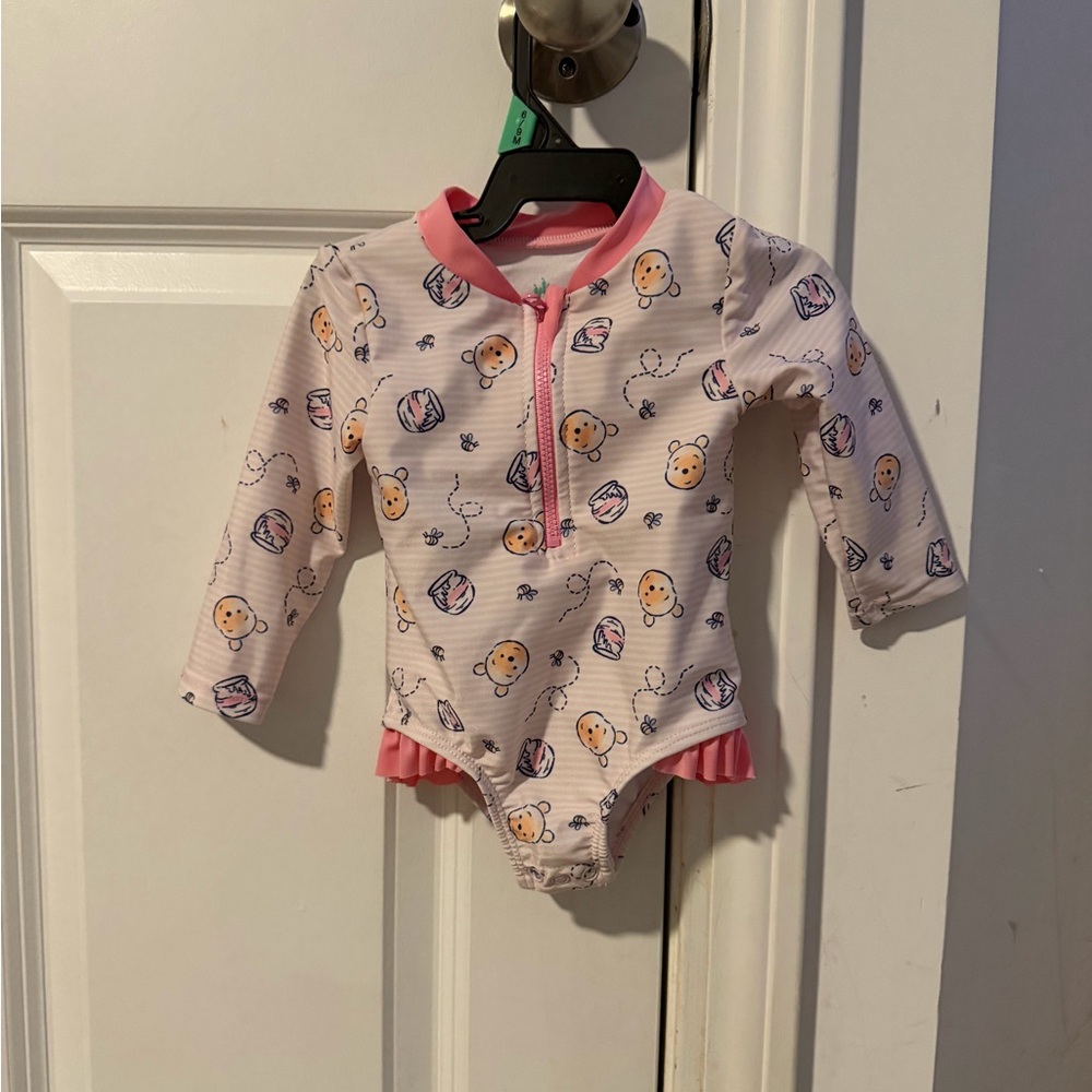 Disney Pink and White Kids Swim One Piece